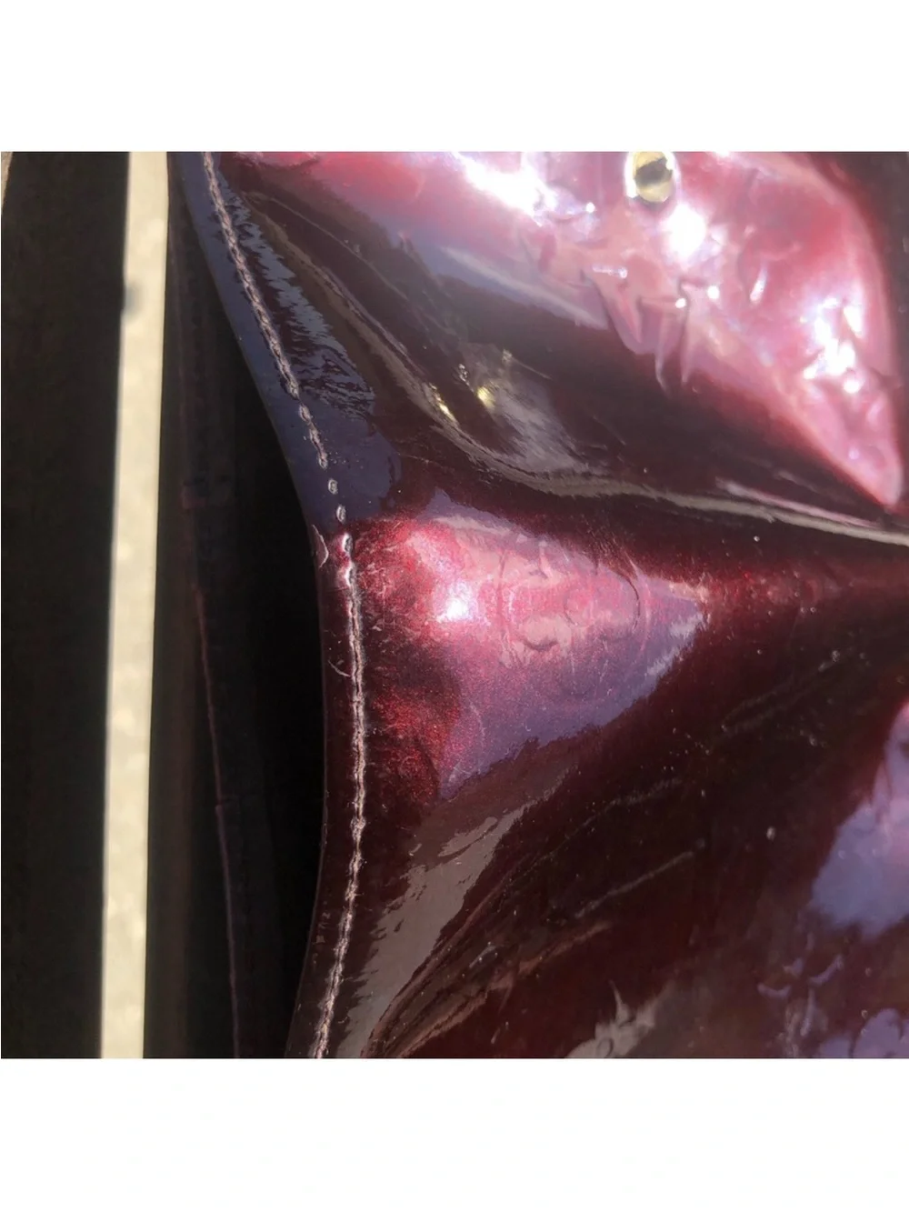 Louis Vuitton Vernis Patent Leather Wallet in Bordeaux Shine